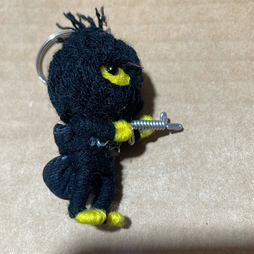 Yarn doll keychain